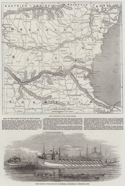 Map of the Scene of War on the Danube by John Dower